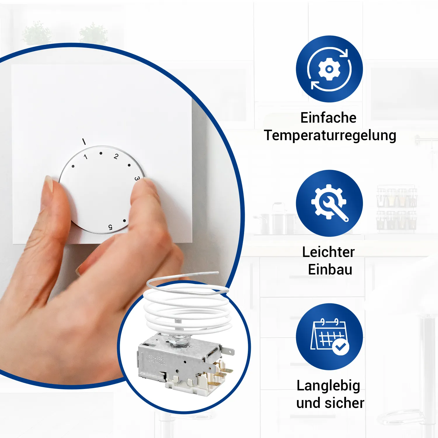 Thermostat wie Liebherr 6151190 Ranco K57-L5537 für Kühlschrank – Bild 2