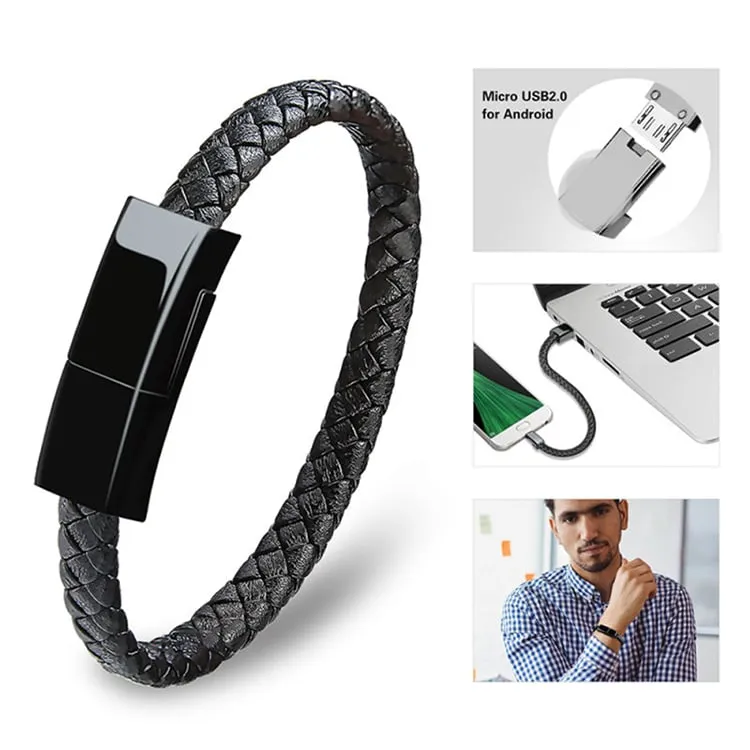 Chargeband – Lederarmband (Lade- und Datenkabel) – Bild 2