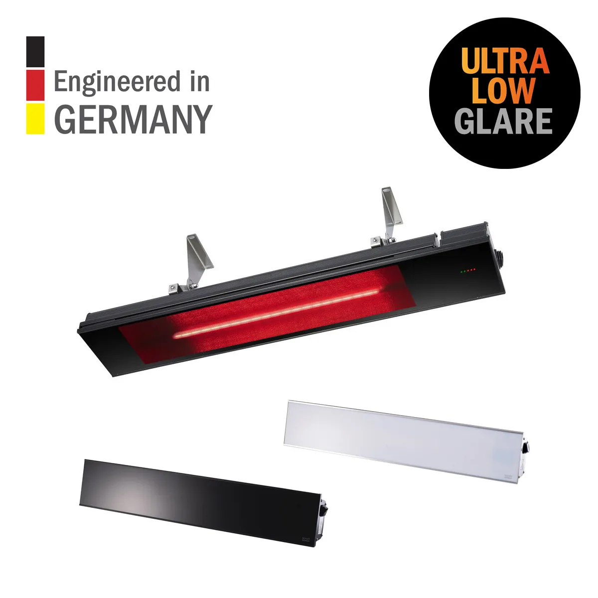 Burda Infrarot Heizstrahler Relax Glass 1800 W – 3000 W weiß silber oder schwarz – Bild 2