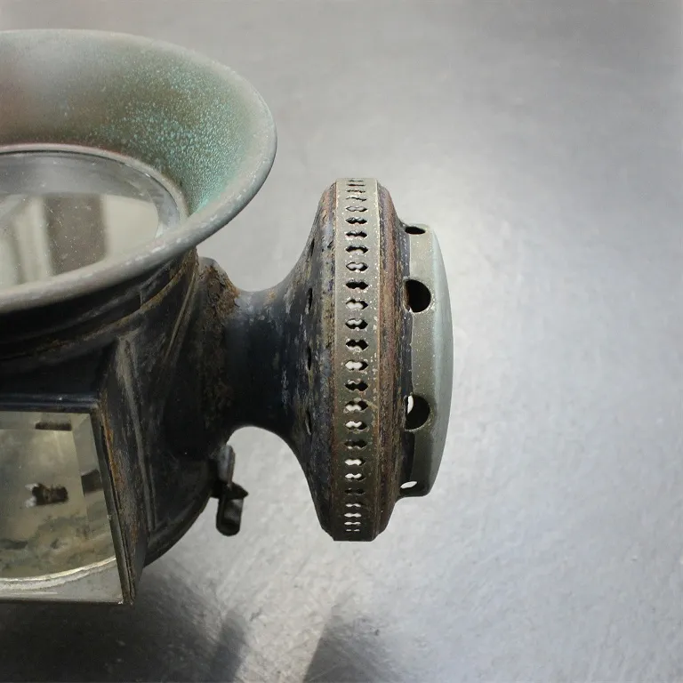 Historische Kutschenlaterne mit herzförmiger Aufschraubplatte – Bild 4